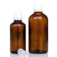 amber glass dropper bottle